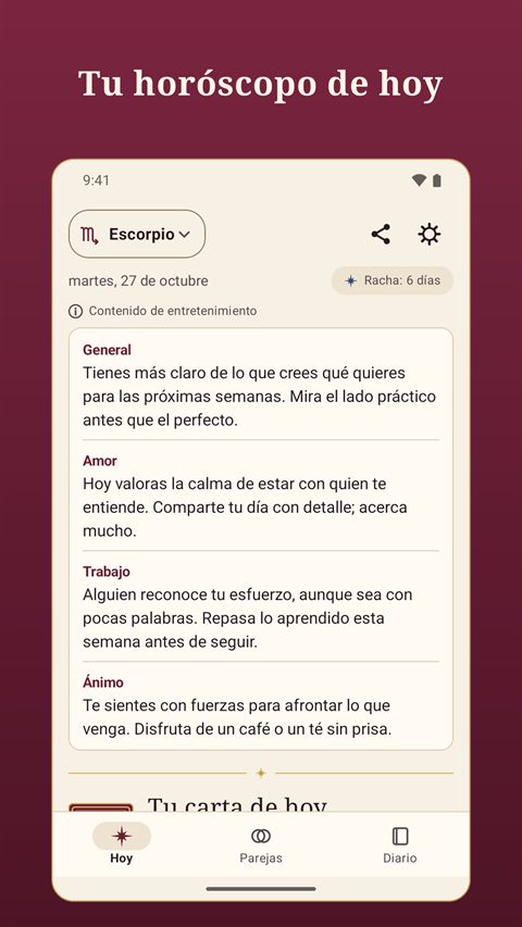 Hoy: el horóscopo del día de tu signo